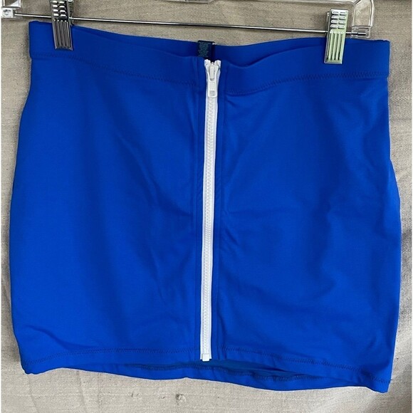 SKIMS Other - SKIMS Sporty Zipper Swim Skirt Blue Large NWT